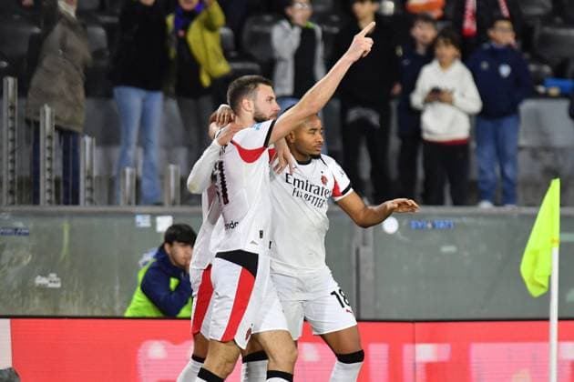 CALCIO - Serie A - Pisa SC vs AC Milan Players Milan celebrate during Pisa SC vs AC Milan, Italian soccer Serie A match in Pisa, Italy, February 13 2026 Pisa Italy  Copyright: xIPAxSport ABACAx