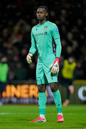 13th February 2026; SToK Cae Ras Stadium, Wrexham, Wales; FA Cup Football, Wrexham versus Ipswich Town; Arthur Okonkwo of Wrexham  StevexFlynn