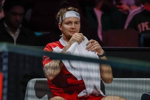 Alexander Bublik in action against Jaume Munar ABN AMRO Open, Day 5, Day Five, ABN AMRO Open, Rotterdam Ahoy, February 13, 2026, Rotterdam, Netherlands.