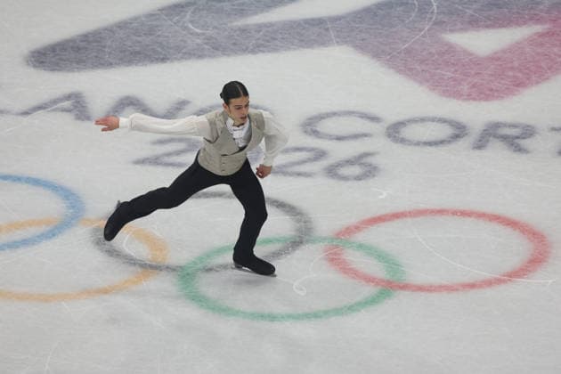 Figure skating, Eiskunstlauf - Milano Cortina 2026 Winter Olympics: Day 7 In Milan, Italy, on February 13, 2026, GUMENNIK Petr participates in Figure Skating Men Single Skating on day seven of the Milano Cortina 2026 Winter Olympic Games, Olympische Spiele, Olympia, OS at Milano Speed skating, Eisschnelllauf Stadium. Milano Italy  Copyright: xMattiaxMarteganix originalFilename:martegani-serieami260213_npeLk.jpg