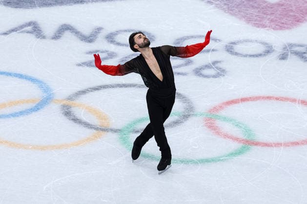 Kevin Aymoz (FRA) during the Olympic Winter games, Winterspiele,Spiele, Summer games Milano-Cortina 2026, Figure skating, Eiskunstlauf Men Single Free Skating on February 13, 2026 at Milano Ice Skating Arena in Milan, Italy  Copyright: xFabrizioxCarabelli IPAxSportx xipa-agency.netx xx IPA_71457300 IPA_Agency_IPA71457300