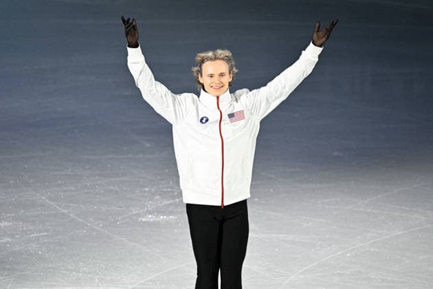 Winter Olympics - Ilia Malinin At Men s Singles Free Skating Ilia Malinin of Team United States enters to warm up for the Figure skating, Eiskunstlauf men s singles free skating final during the Milano Cortina 2026 Winter Olympic Games, Olympische Spiele, Olympia, OS at Milano Ice Skating Arena in Milan, Italy on February 13, 2026. Photo by JMP ABACAPRESS.COM Milan Italy  Copyright: xJMP ABACAx