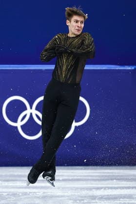 ITALY, MILAN - FEBRUARY 13, 2026: Figure skater Andrew Torgashev of the United States performs during the men s free skating event at the 2026 Winter Olympic Games, Olympische Spiele, Olympia, OS at Milano Ice Skating Arena. Mikhail Tereshchenko TASS  88659814