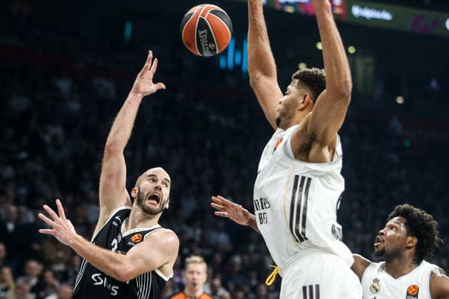 Belgrade Partizan v Real Madrid - EuroLeague BELGRADE, SERBIA - FEBRUARY 13: Players compete during the Euroleague match between Belgrade Partizan and Real Madrid in Belgrade, Serbia on February 13, 2026. Filip Stevanovic Anadolu Belgrad Serbia. Editorial use only. Please get in touch for any other usage.  Copyright: x2026xAnadoluxFilipxStevanovicx