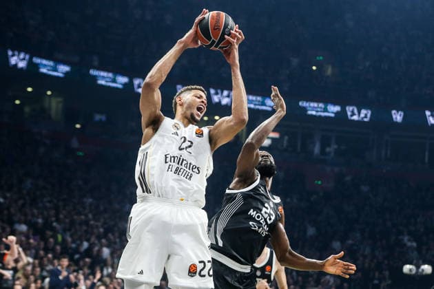 Belgrade Partizan v Real Madrid - EuroLeague BELGRADE, SERBIA - FEBRUARY 13: Players compete during the Euroleague match between Belgrade Partizan and Real Madrid in Belgrade, Serbia on February 13, 2026. Filip Stevanovic Anadolu Belgrad Serbia. Editorial use only. Please get in touch for any other usage.  Copyright: x2026xAnadoluxFilipxStevanovicx