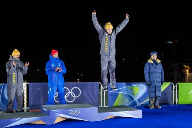 MILANO CORTINA 2026 - OLYMPISCHE WINTERSPIELE - CORTINA D™AMPEZZO - SKELETON HERREN ** NUR FÜR REDAKTIONELLE ZWECKE ** EDITORIAL USE ONLY **<p>13 02 2026-Cortina d™Ampezzo: Olympische Winterspiele Milano Cortina 2026 Skeleton Herren Cortina Sliding Centre Event: Lauf Nr. 2 im Foto: Matt Weston 1 (GBR) Axel Jungk 4 (GER), Christopher Grotheer 10 (GER) ( Italien Venetien Cortina d™Ampezzo Copyright: SaschaxFromm *** MILANO CORTINA 2026 OLYMPIC WINTER GAMES CORTINA D™AMPEZZO SKELETON MEN FOR EDITORIAL PURPOSES ONLY p 13 02 2026 Cortina d™Ampezzo Olympic Winter Games Milano Cortina 2026 Skeleton Men Cortina Sliding Centre Event Run No. 2 in photo Matt Weston 1 GBR Axel Jungk 4 GER , Christopher Grotheer 10 GER Italy Veneto Cortina d™Ampezzo Copyright SaschaxFromm Copyright: SaschaxFromm doc84kavamejhd18fooelfl ,EDITORIAL USE ONLY