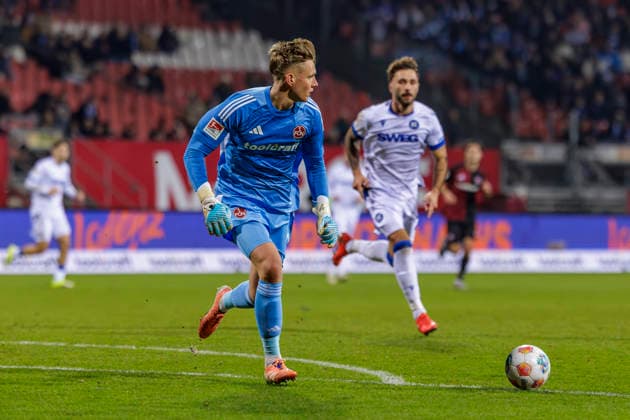 Nuremberg, Germany 13 February 2026 2 Liga 2025 2026 1 FC Nürnberg vs Karlsruher SC In the picture Goalkeeper Jan Reichert FCN DFL regulations prohibit any use of photographs as image sequences and or quasi video Max Morlock Stadion Bayern Copyright: xFotostandx xSchäferx