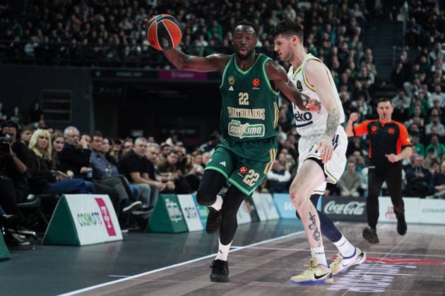 Panathinaikos V Fenerbahce - EuroLeague Jerian Grant plays during the game between Panathinaikos and Fenerbahce at OAKA Arena in Athens, Greece, on February 13, 2026. Athens Greece  Copyright: xGiorgosxArapekosx originalFilename:arapekos-notitle260213_npf1l.jpg