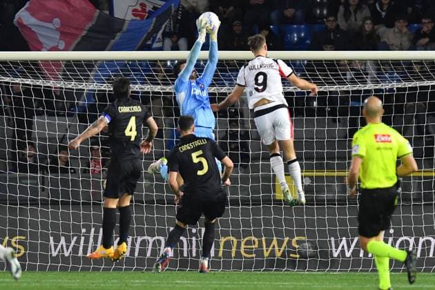 CALCIO - Serie A - Pisa SC vs AC Milan Nicolas Andrade (Pisa) saves during Pisa SC vs AC Milan, Italian soccer Serie A match in Pisa, Italy, February 13 2026 Pisa Italy  Copyright: xIPAxSport ABACAx