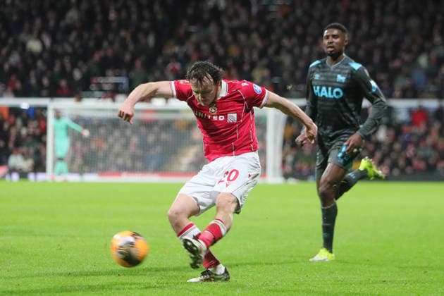 Wrexham FC v Ipswich Town, FA Cup Oliver Rathbone of Wrexham during the FA Cup match between Wrexham FC and Ipswich Town at the Racecourse Ground, Wrexham, UK on 13 February 2026. Wrexham Racecourse Ground Wales UK Editorial use only DataCo restrictions apply See www.football-dataco.com , Copyright: xAlunxRobertsx PSI-23749-0100