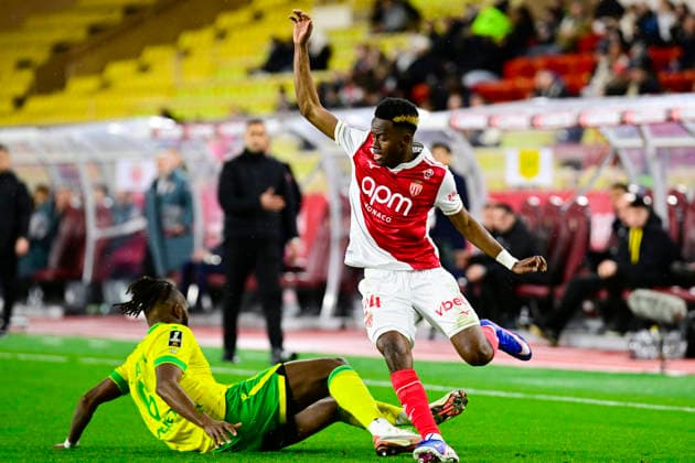 FOOTBALL : AS Monaco VS FC Nantes - Ligue 1 McDonald s - 13 02 2026 Simon Adingra (ASM) - Ligue 1 McDonald s match between AS Monaco and FC Nantes on February 13, 2026 at the Louis II Stadium in Monaco. MonacoMonaco  Copyright: xWilliamxCannarellax