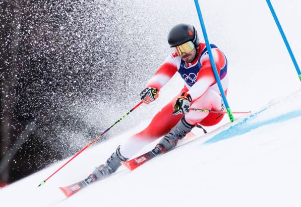 OLYMPICS - Winter Olympic Games, Olympische Spiele, Olympia, OS Milano Cortina 2026 BORMIO,ITALY,14.FEB.26 - OLYMPICS, ALPINE SKIING - Winter Olympic Games Milano Cortina 2026, giant slalom, men. Image shows Loic Meillard (SUI).  GEPAxpictures xHaraldxSteiner