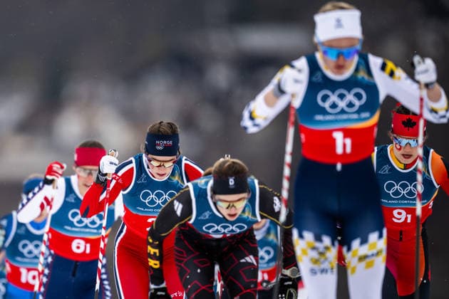 260214 Kristin Austgulen Fosnaes of Norway competes in the women s 4 x 7.5km relay cross-country skiing race during day 8 of the 2026 Winter Olympics on February 14, 2026 in Val di Fiemme. Photo: Maxim Thore BILDBYRAN kod MT MT0980 skidor cross-country skiing langrenn Olympic Games, Olympische Spiele, Olympia, OS olympics winter olympics os ol olympiska spel vinter-os olympiske leker milano cortina 2026 milan cortina 2026 milano cortina 2026 olympic games milano cortina 2026 winter olympic games milano cortina-os milano cortina-ol vinter-ol 8 bbeng stafett dam norge *** 260214 Kristin Austgulen Fosnaes of Norway competes in the women s 4 x 7 5km relay cross country skiing race during day 8 of the 2026 Winter Olympics on February 14, 2026 in Val di Fiemme Photo Maxim Thore BILDBYRAN kod MT MT0980 skidor cross country skiing langrenn olympic games olympics winter olympics os ol olympiska spel vinter os olympiske leker milano cortina 2026 milan cortina 2026 milano cortina 2026 olympic games milano cortina 2026 winter olympic games milano cortina os milano cortina ol vinter ol 8 bbeng relay dam norge  Copyright: MAXIMxTHORE BB260214MT001