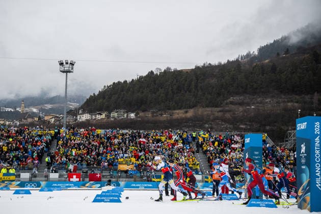 260214 Linn Svahn of Sweden competes in the women s 4 x 7.5km relay cross-country skiing race during day 8 of the 2026 Winter Olympics on February 14, 2026 in Val di Fiemme. Photo: Joel Marklund BILDBYRAN kod JM MT0980 skidor cross-country skiing langrenn Olympic Games, Olympische Spiele, Olympia, OS olympics winter olympics os ol olympiska spel vinter-os olympiske leker milano cortina 2026 milan cortina 2026 milano cortina 2026 olympic games milano cortina 2026 winter olympic games milano cortina-os milano cortina-ol vinter-ol 8 bbeng stafett dam sverige *** 260214 Linn Svahn of Sweden competes in the women s 4 x 7 5km relay cross country skiing race during day 8 of the 2026 Winter Olympics on February 14, 2026 in Val di Fiemme Photo Joel Marklund BILDBYRAN kod JM MT0980 skidor cross country skiing langrenn olympic games olympics winter olympics os ol olympiska spel vinter os olympiske leker milano cortina 2026 milan cortina 2026 milano cortina 2026 olympic games milano cortina 2026 winter olympic games milano cortina os milano cortina ol vinter ol 8 bbeng relay dam sverige  Copyright: JOELxMARKLUND BB260214JM004