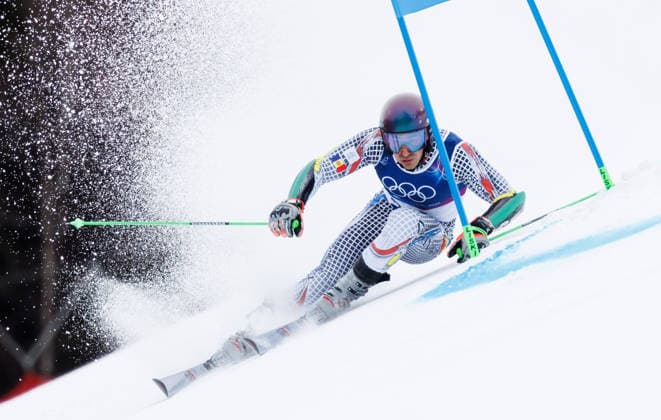 OLYMPICS - Winter Olympic Games, Olympische Spiele, Olympia, OS Milano Cortina 2026 BORMIO,ITALY,14.FEB.26 - OLYMPICS, ALPINE SKIING - Winter Olympic Games Milano Cortina 2026, giant slalom, men. Image shows Joan Verdu (AND).  GEPAxpictures xHaraldxSteiner