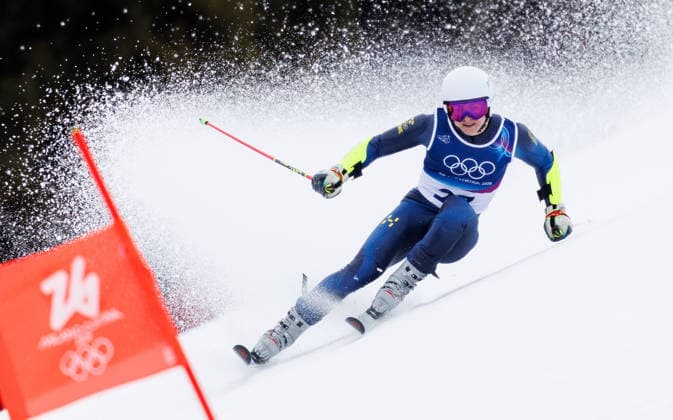 OLYMPICS - Winter Olympic Games, Olympische Spiele, Olympia, OS Milano Cortina 2026 BORMIO,ITALY,14.FEB.26 - OLYMPICS, ALPINE SKIING - Winter Olympic Games Milano Cortina 2026, giant slalom, men. Image shows Fabian Ax Swartz (SWE).  GEPAxpictures xHaraldxSteiner