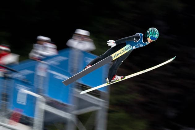OLYMPICS - Winter Olympic Games, Olympische Spiele, Olympia, OS Milano Cortina 2026 PREDAZZO,ITALY,14.FEB.26 - OLYMPICS, Ski jumping, Skispringen, Ski, nordisch - Winter Olympic Games Milano Cortina 2026, large hill, women, training. Image shows Yuki Ito (JPN) in front of the judges tower.  GEPAxpictures xOliverxLerch