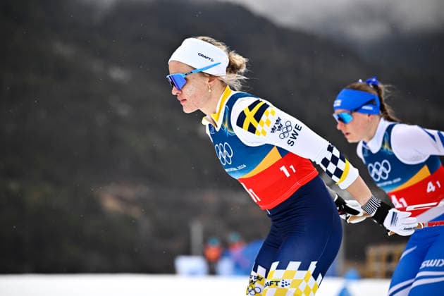 VAL DI FIEMME, ITALY 20260214 Sweden s Linn Svahn in the lead during the women s 4 x 7.5 km relay during the Winter Olympics at the Tesero cross-country skiing stadium in Val di Fiemme, Italy. *** The image is included in the SPORTS PACKAGE. For others PAYMENT IMAGE *** VAL DI FIEMME ITALY x10430x *** VAL DI FIEMME, ITALY 20260214 Sweden s Linn Svahn in the lead during the women s 4 x 7 5 km relay during the Winter Olympics at the Tesero cross country skiing stadium in Val di Fiemme, Italy The image is included in the SPORTS PACKAGE For others PAYMENT IMAGE VAL DI FIEMME ITALY x10430x  Copyright: xChristinexOlsson TTx OS 2026 SKIDOR STAFETT DAM