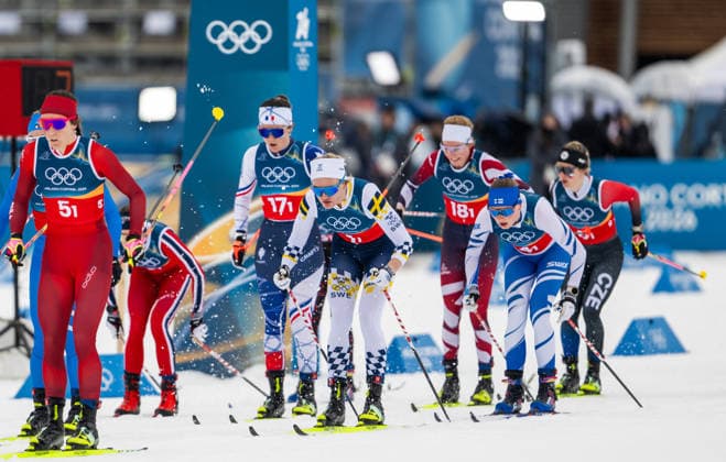 260214 Linn Svahn of Sweden competes in the women s 4 x 7.5km relay cross-country skiing race during day 8 of the 2026 Winter Olympics on February 14, 2026 in Val di Fiemme. Photo: Joel Marklund BILDBYRAN kod JM MT0980 skidor cross-country skiing langrenn Olympic Games, Olympische Spiele, Olympia, OS olympics winter olympics os ol olympiska spel vinter-os olympiske leker milano cortina 2026 milan cortina 2026 milano cortina 2026 olympic games milano cortina 2026 winter olympic games milano cortina-os milano cortina-ol vinter-ol 8 bbeng stafett dam sverige *** 260214 Linn Svahn of Sweden competes in the women s 4 x 7 5km relay cross country skiing race during day 8 of the 2026 Winter Olympics on February 14, 2026 in Val di Fiemme Photo Joel Marklund BILDBYRAN kod JM MT0980 skidor cross country skiing langrenn olympic games olympics winter olympics os ol olympiska spel vinter os olympiske leker milano cortina 2026 milan cortina 2026 milano cortina 2026 olympic games milano cortina 2026 winter olympic games milano cortina os milano cortina ol vinter ol 8 bbeng relay dam sverige  Copyright: JOELxMARKLUND BB260214JM007