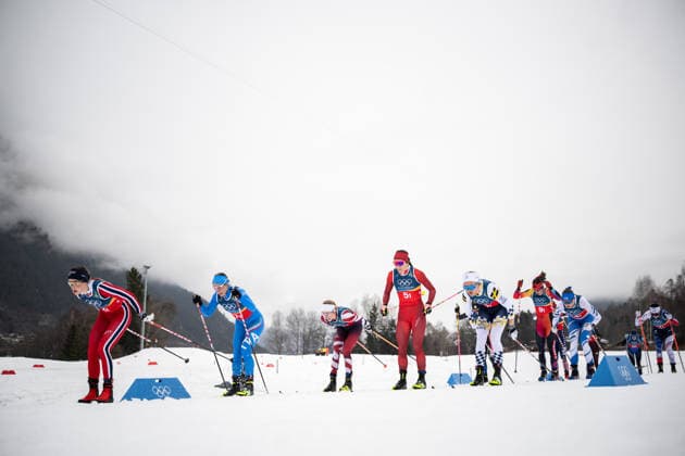 260214 Kristin Austgulen Fosnaes of Norway, Anja Weber of Switzerland and Linn Svahn of Sweden competes in the women s 4 x 7.5km relay cross-country skiing race during day 8 of the 2026 Winter Olympics on February 14, 2026 in Val di Fiemme. Photo: Maxim Thore BILDBYRAN kod MT MT0980 skidor cross-country skiing langrenn Olympic Games, Olympische Spiele, Olympia, OS olympics winter olympics os ol olympiska spel vinter-os olympiske leker milano cortina 2026 milan cortina 2026 milano cortina 2026 olympic games milano cortina 2026 winter olympic games milano cortina-os milano cortina-ol vinter-ol 8 bbeng stafett dam sverige norge *** 260214 Kristin Austgulen Fosnaes of Norway, Anja Weber of Switzerland and Linn Svahn of Sweden competes in the women s 4 x 7 5km relay cross country skiing race during day 8 of the 2026 Winter Olympics on February 14, 2026 in Val di Fiemme Photo Maxim Thore BILDBYRAN kod MT MT0980 skidor cross country skiing langrenn olympic games olympics winter olympics os ol olympiska spel vinter os olympiske leker milano cortina 2026 milan cortina 2026 milano cortina 2026 olympic games milano cortina 2026 winter olympic games milano cortina os milano cortina ol vinter ol 8 bbeng relay dam sverige norge  Copyright: MAXIMxTHORE BB260214MT003