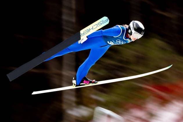 OLYMPICS - Winter Olympic Games, Olympische Spiele, Olympia, OS Milano Cortina 2026 PREDAZZO,ITALY,14.FEB.26 - OLYMPICS, Ski jumping, Skispringen, Ski, nordisch - Winter Olympic Games Milano Cortina 2026, large hill, women, training. Image shows Frida Westman (SWE).  GEPAxpictures xOliverxLerch