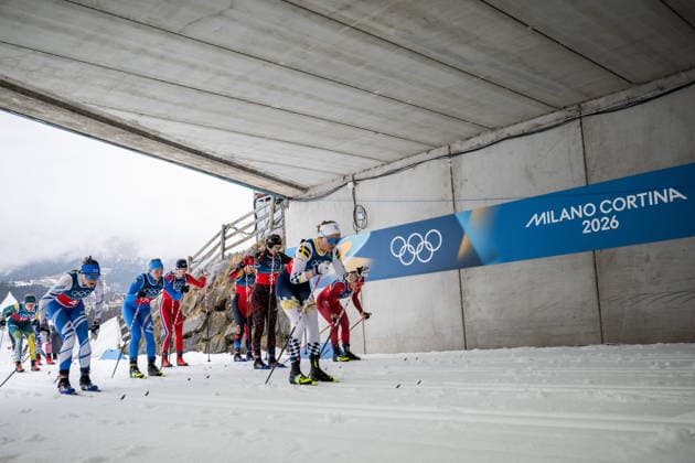 260214 Linn Svahn of Sweden competes in the women s 4 x 7.5km relay cross-country skiing race during day 8 of the 2026 Winter Olympics on February 14, 2026 in Val di Fiemme. Photo: Maxim Thore BILDBYRAN kod MT MT0980 skidor cross-country skiing langrenn Olympic Games, Olympische Spiele, Olympia, OS olympics winter olympics os ol olympiska spel vinter-os olympiske leker milano cortina 2026 milan cortina 2026 milano cortina 2026 olympic games milano cortina 2026 winter olympic games milano cortina-os milano cortina-ol vinter-ol 8 bbeng stafett dam sverige *** 260214 Linn Svahn of Sweden competes in the women s 4 x 7 5km relay cross country skiing race during day 8 of the 2026 Winter Olympics on February 14, 2026 in Val di Fiemme Photo Maxim Thore BILDBYRAN kod MT MT0980 skidor cross country skiing langrenn olympic games olympics winter olympics os ol olympiska spel vinter os olympiske leker milano cortina 2026 milan cortina 2026 milano cortina 2026 olympic games milano cortina 2026 winter olympic games milano cortina os milano cortina ol vinter ol 8 bbeng relay dam sverige  Copyright: MAXIMxTHORE BB260214MT005