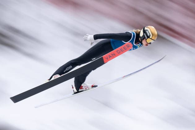 OLYMPICS - Winter Olympic Games, Olympische Spiele, Olympia, OS Milano Cortina 2026 PREDAZZO,ITALY,14.FEB.26 - OLYMPICS, Ski jumping, Skispringen, Ski, nordisch - Winter Olympic Games Milano Cortina 2026, large hill, women, training. Image shows Sina Arnet (SUI).  GEPAxpictures xOliverxLerch