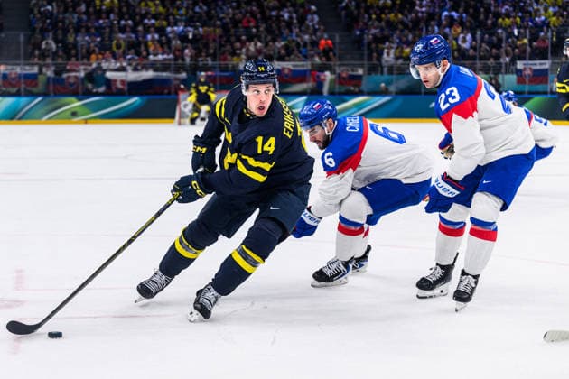 260214 Joel Eriksson Ek of Sweden and Lukas Cingel and Adam Liska of Slovakiain the men s Ice hockey, Eishockey game between Sweden and Slovakia during day 8 of the 2026 Winter Olympics on February 14, 2026 in Milan. Photo: Emma Wallskog BILDBYRAN kod EW CS0879 ishockey ice hockey Olympic Games, Olympische Spiele, Olympia, OS olympics winter olympics os ol olympiska spel vinter-os olympiske leker milano cortina 2026 milan cortina 2026 milano cortina 2026 olympic games milano cortina 2026 winter olympic games milano cortina-os milano cortina-ol vinter-ol 8 bbeng sverige sweden slovakien slovakia *** 260214 Joel Eriksson Ek of Sweden and Lukas Cingel and Adam Liska of Slovakiain the men s ice hockey game between Sweden and Slovakia during day 8 of the 2026 Winter Olympics on February 14, 2026 in Milan Photo Emma Wallskog BILDBYRAN code EW CS0879 ice hockey ice hockey olympic games olympics winter olympics os ol olympiska spel vinter os olympiske leker milano cortina 2026 milan cortina 2026 milano cortina 2026 olympic games milano cortina 2026 winter olympic games milano cortina os milano cortina ol vinter ol 8 bbeng sverige sweden slovakien slovakia  Copyright: EMMAxWALLSKOG BB260214EW025