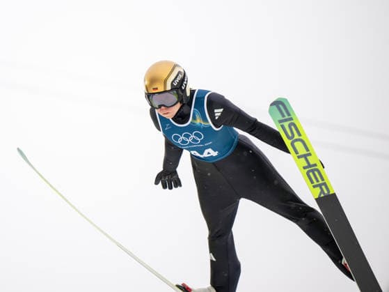 OLYMPICS - Winter Olympic Games, Olympische Spiele, Olympia, OS Milano Cortina 2026 PREDAZZO,ITALY,14.FEB.26 - OLYMPICS, Ski jumping, Skispringen, Ski, nordisch - Winter Olympic Games Milano Cortina 2026, large hill, women, training. Image shows Agnes Reisch (GER).  GEPAxpictures xOliverxLerch