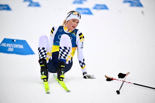 VAL DI FIEMME, ITALY 20260214 Sweden s Ebba Andersson and Linn Svahn take turns in the women s 4 x 7.5 km relay during the Winter Olympics at the Tesero cross-country skiing stadium in Val di Fiemme, Italy. *** The image is included in the SPORTS PACKAGE. For others PAYMENT IMAGE *** VAL DI FIEMME ITALY x10430x *** VAL DI FIEMME, ITALY 20260214 Sweden s Ebba Andersson and Linn Svahn take turns in the women s 4 x 7 5 km relay during the Winter Olympics at the Tesero cross country skiing stadium in Val di Fiemme, Italy The image is included in the SPORTS PACKAGE For others PAYMENT IMAGE VAL DI FIEMME ITALY x10430x  Copyright: xChristinexOlsson TTx OS 2026 SKIDOR STAFETT DAM