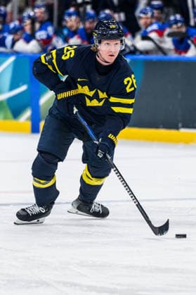260214 Rasmus Dahlin of Sweden in the men s Ice hockey, Eishockey game between Sweden and Slovakia during day 8 of the 2026 Winter Olympics on February 14, 2026 in Milan. Photo: Carl Sandin BILDBYRAN kod CS CS0879 ishockey ice hockey Olympic Games, Olympische Spiele, Olympia, OS olympics winter olympics os ol olympiska spel vinter-os olympiske leker milano cortina 2026 milan cortina 2026 milano cortina 2026 olympic games milano cortina 2026 winter olympic games milano cortina-os milano cortina-ol vinter-ol 8 bbeng sverige sweden slovakien slovakia *** 260214 Rasmus Dahlin of Sweden in the men s ice hockey game between Sweden and Slovakia during day 8 of the 2026 Winter Olympics on February 14, 2026 in Milan Photo Carl Sandin BILDBYRAN kod CS CS0879 ishockey ice hockey olympic games olympics winter olympics os ol olympiska spel vinter os olympiske leker milano cortina 2026 milan cortina 2026 milano cortina 2026 olympic games milano cortina 2026 winter olympic games milano cortina os milano cortina ol vinter ol 8 bbeng sverige sweden slovakien slovakia  Copyright: CARLxSANDIN BB260214CS048