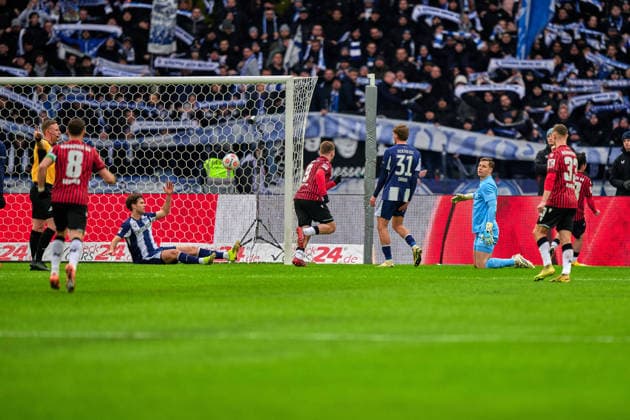 Hannover 96, Goal for 2 0, Benjamin Kaellman h Hannover 96, 09 , Cheers, GER, Hertha BSC vs ,Hannover 96, 2 Bundesliga, Season 2025 2026, 22 Matchday, 14 02 2026 DFL REGULATIONS PROHIBIT ANY USE OF PHOTOGRAPHS AS IMAGE SEQUENCES AND OR QUASI VIDEO GER, Hertha BSC vs ,Hannover 96, 2 Bundesliga, Season 2025 2026, 22 Matchday, 14 02 2026 Berlin Copyright: xClaudiusxRauch,xEibner-Pressefotox xClaudiusxRauchx EP_CRH