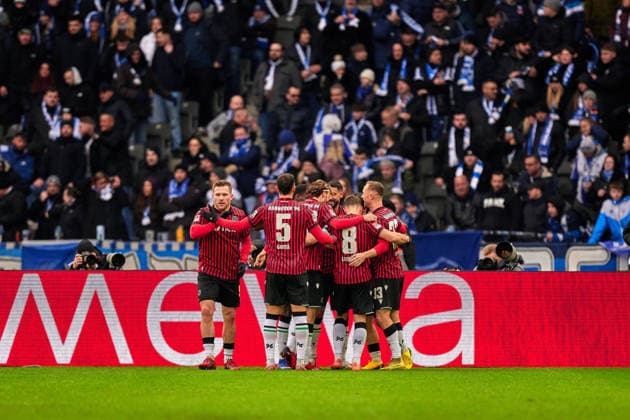 Hannover 96, Goal for 2 0, Benjamin Kaellman h Hannover 96, 09 , Cheers, GER, Hertha BSC vs ,Hannover 96, 2 Bundesliga, Season 2025 2026, 22 Matchday, 14 02 2026 DFL REGULATIONS PROHIBIT ANY USE OF PHOTOGRAPHS AS IMAGE SEQUENCES AND OR QUASI VIDEO GER, Hertha BSC vs ,Hannover 96, 2 Bundesliga, Season 2025 2026, 22 Matchday, 14 02 2026 Berlin Copyright: xClaudiusxRauch,xEibner-Pressefotox xClaudiusxRauchx EP_CRH