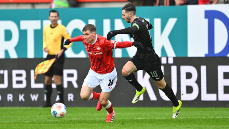 14 02 2026 Soccer Season 2025 2026 2 Soccer Bundesliga 22 Matchday 1 FC Kaiserslautern FCK Rote Teufel SpVgg Greuther Fürth SGF Kleeblatt Sportfoto Zink xwoxzix DFL regulations prohibit any use of photographs as image sequences and or quasi video only for editorial use Paul Joly 26, 1 FC Kaiserslautern FCK Branimir Hrgota 10, SpVgg Greuther Fürth