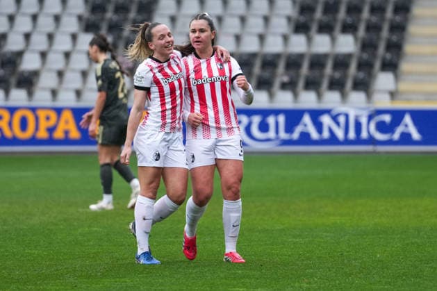 Google Pixel Womens Bundesliga SC Freiburg vs 1 FC Union Berlin, 14 02 2026 Goal celebration for 1 1 by Svenja Fölmli SC Freiburg, 9 Google Pixel Womens Bundesliga SC Freiburg vs 1 FC Union Berlin, Dreisamstadion, 14 02 2026 DFB DFL REGULATIONS PROHIBIT ANY USE OF PHOTOGRAPHS AS IMAGE SEQUENCES AND OR QUASI VIDEO Copyright: xBEAUTIFULxSPORTS Boscox
