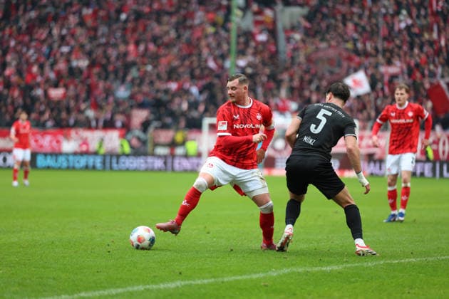 14 02 2026, xrekx, Soccer 2 Bundesliga, 1 FC Kaiserslautern SpVgg Greuther Fuerth v l Marlon Ritter 1 FC Kaiserslautern Reno Münz Muenz SpVgg Greuther Fuerth DFL DFB REGULATIONS PROHIBIT ANY USE OF PHOTOGRAPHS as IMAGE SEQUENCES and or QUASI VIDEO Kaiserslautern