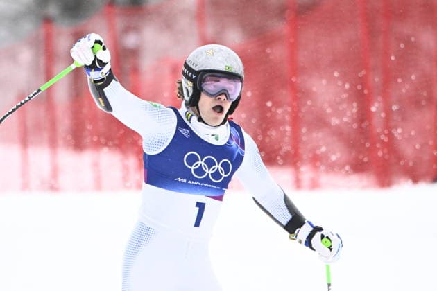 BORMIO, ITALY 20260214 Lucas Pinheiro Braathen, Brazil, at the finish line after the second run of the men s giant slalom at Stelvio Ski Center in Bormio, Italy. *** The image is included in the SPORTS PACKAGE. For others PAYMENT IMAGE *** BORMIO ITALY x10080x *** BORMIO, ITALY 20260214 Lucas Pinheiro Braathen, Brazil, at the finish line after the second run of the men s giant slalom at Stelvio Ski Center in Bormio, Italy The image is included in the SPORTS PACKAGE For others PAYMENT IMAGE BORMIO ITALY x10080x  Copyright: xFredrikxSandberg TTx 2026 OLYMPICS ALPINE MEN S GIANT SLALOM