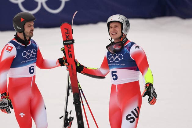 Loic Meillard (SUI) and Marco Odermatt (SUI)  Copyright: xSergioxBisi IPAxSportx xipa-agency.netx xx IPA_71487742 IPA_Agency_IPA71487742