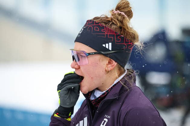 Antholz, Italien 14. Februar 2026: Biathlon Sprint Frauen 7,5 km - Olympia 2026 Im Bild: Selina Grotian (GER) Anterselva Biathlon Arena *** Antholz, Italy February 14, 2026 Biathlon Sprint Women 7.5 km Olympic Games 2026 Pictured Selina Grotian GER Anterselva Biathlon Arena Copyright: xFotostandx xHettichx