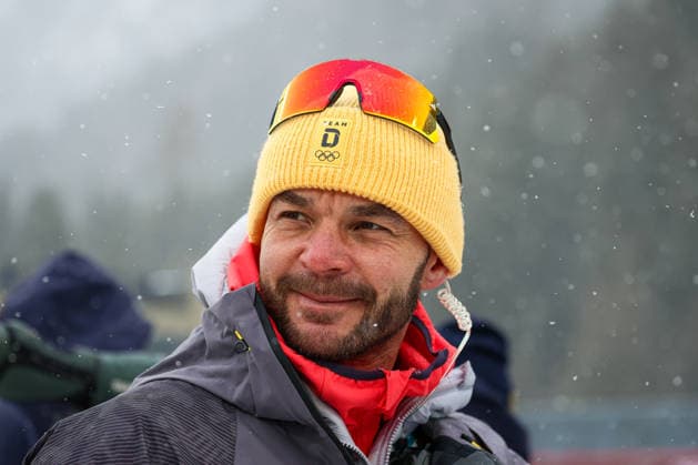 Antholz, Italien 14. Februar 2026: Biathlon Sprint Frauen 7,5 km - Olympia 2026 Im Bild: Bundestrainer Christian Mehringer (GER-Frauen) Anterselva Biathlon Arena *** Antholz, Italy February 14, 2026 Biathlon Sprint Women 7.5 km Olympic Games 2026 In the picture national coach Christian Mehringer GER Women Anterselva Biathlon Arena Copyright: xFotostandx xHettichx