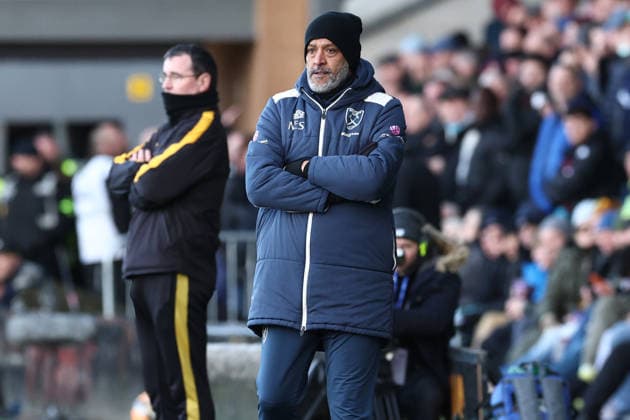 Burton Albion v West Ham United, FA Cup West Ham United Head Coach Nuno EspiritoSanto during the FA Cup match between Burton Albion and West Ham United at the Pirelli Stadium, Burton upon Trent, UK on 14 February 2026. Burton upon Trent Pirelli Stadium Staffordshire UK Editorial use only DataCo restrictions apply See www.football-dataco.com , Copyright: xJohnxMallettx PSI-23741-0076