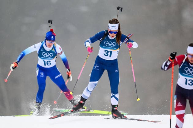 260214 Sonja Leinamo of Finland competes in women s biathlon 7,5 km sprint during day 8 of the 2026 Winter Olympics on February 14, 2026 in Anterselva. Photo: Jon Olav Nesvold BILDBYRAN COP 217 MB1327 skidskytte biathlon skiskyting Olympic Games, Olympische Spiele, Olympia, OS olympics winter olympics os ol olympiska spel vinter-os olympiske leker milano cortina 2026 milan cortina 2026 milano cortina 2026 olympic games milano cortina 2026 winter olympic games milano cortina-os milano cortina-ol vinter-ol 8 bbeng sprint dam kvinner women *** 260214 Sonja Leinamo of Finland competes in women s biathlon 7,5 km sprint during day 8 of the 2026 Winter Olympics on February 14, 2026 in Anterselva Photo Jon Olav Nesvold BILDBYRAN COP 217 MB1327 biathlon biathlon olympic games olympics winter olympics os ol olympiska spel vinter os olympiske leker milano cortina 2026 milan cortina 2026 milano cortina 2026 olympic games milano cortina 2026 winter olympic games milano cortina os milano cortina ol vinter ol 8 bbeng sprint dam kvinner women  Copyright: JONxOLAVxNESVOLD BB260214JE024