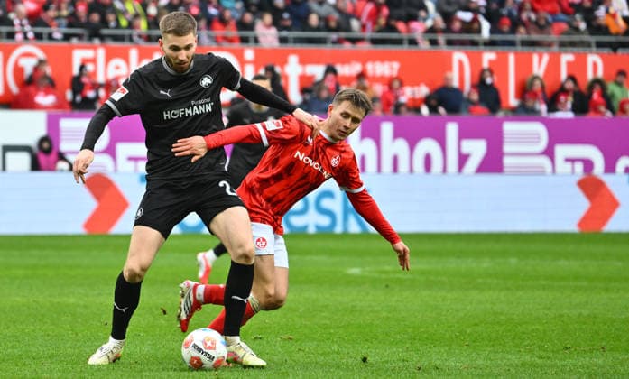 14 02 2026 Soccer Season 2025 2026 2 Soccer Bundesliga 22 Matchday 1 FC Kaiserslautern FCK Rote Teufel SpVgg Greuther Fürth SGF Kleeblatt Sportfoto Zink xwoxzix DFL regulations prohibit any use of photographs as image sequences and or quasi video only for editorial use Doni Edon Arifi 28, SpVgg Greuther Fürth Naatan Skyttä 15, 1 FC Kaiserslautern FCK