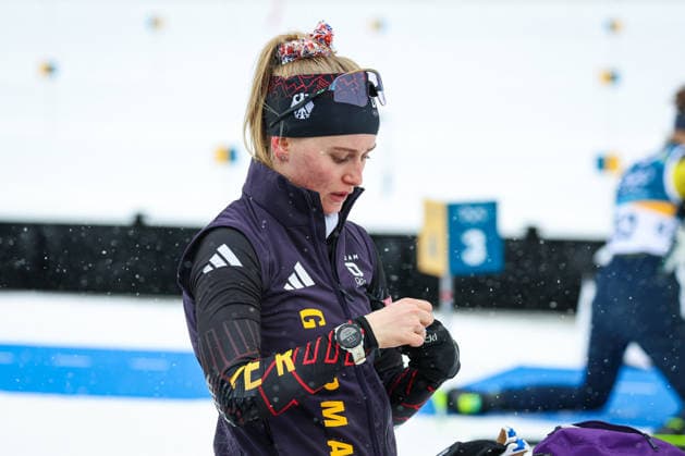 Antholz, Italien 14. Februar 2026: Biathlon Sprint Frauen 7,5 km - Olympia 2026 Im Bild: Julia Tannheimer (GER) Anterselva Biathlon Arena *** Antholz, Italy February 14, 2026 Biathlon Sprint Women 7.5 km Olympia 2026 In the picture Julia Tannheimer GER Anterselva Biathlon Arena Copyright: xFotostandx xHettichx