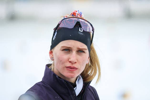 Antholz, Italien 14. Februar 2026: Biathlon Sprint Frauen 7,5 km - Olympia 2026 Im Bild: Julia Tannheimer (GER) Anterselva Biathlon Arena *** Antholz, Italy February 14, 2026 Biathlon Sprint Women 7.5 km Olympia 2026 In the picture Julia Tannheimer GER Anterselva Biathlon Arena Copyright: xFotostandx xHettichx