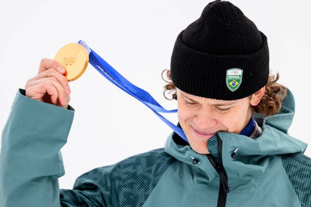 260214 Lucas Pinheiro Braathen of Brazil with his gold medal on the podium after the men s alpine skiing giant slalom during day 8 of the 2026 Winter Olympics on February 14, 2026 in Bormio. Photo: Vegard Grott BILDBYRAN kod VG VG0876 bbeng alpint alpine skiing Olympic Games, Olympische Spiele, Olympia, OS olympics winter olympics os ol olympiska spel vinter-os olympiske leker milano cortina 2026 milan cortina 2026 milano cortina 2026 olympic games milano cortina 2026 winter olympic games milano cortina-os milano cortina-ol vinter-ol storslalom giant slalom storslalam guld gold *** 260214 Lucas Pinheiro Braathen of Brazil with his gold medal on the podium after the men s alpine skiing giant slalom during day 8 of the 2026 Winter Olympics on February 14, 2026 in Bormio Photo Vegard Grott BILDBYRAN kod VG VG0876 bbeng alpine alpine skiing olympic games olympics winter olympics os ol olympiska spel vinter os olympiske leker milano cortina 2026 milan cortina 2026 milano cortina 2026 olympic games milano cortina 2026 winter olympic games milano cortina os milano cortina ol vinter ol storslalom giant slalom storslalam guld gold  Copyright: VEGARDxGRoTT BB260214VG072
