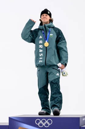 260214 Lucas Pinheiro Braathen of Brazil with his gold medal on the podium after the men s alpine skiing giant slalom during day 8 of the 2026 Winter Olympics on February 14, 2026 in Bormio. Photo: Vegard Grott BILDBYRAN kod VG VG0876 bbeng alpint alpine skiing Olympic Games, Olympische Spiele, Olympia, OS olympics winter olympics os ol olympiska spel vinter-os olympiske leker milano cortina 2026 milan cortina 2026 milano cortina 2026 olympic games milano cortina 2026 winter olympic games milano cortina-os milano cortina-ol vinter-ol storslalom giant slalom storslalam guld gold *** 260214 Lucas Pinheiro Braathen of Brazil with his gold medal on the podium after the men s alpine skiing giant slalom during day 8 of the 2026 Winter Olympics on February 14, 2026 in Bormio Photo Vegard Grott BILDBYRAN kod VG VG0876 bbeng alpine alpine skiing olympic games olympics winter olympics os ol olympiska spel vinter os olympiske leker milano cortina 2026 milan cortina 2026 milano cortina 2026 olympic games milano cortina 2026 winter olympic games milano cortina os milano cortina ol vinter ol storslalom giant slalom storslalam guld gold  Copyright: VEGARDxGRoTT BB260214VG078