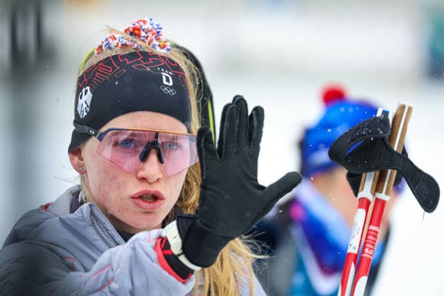 Antholz, Italien 14. Februar 2026: Biathlon Sprint Frauen 7,5 km - Olympia 2026 Im Bild: Julia Tannheimer (GER) Anterselva Biathlon Arena *** Antholz, Italy February 14, 2026 Biathlon Sprint Women 7.5 km Olympia 2026 In the picture Julia Tannheimer GER Anterselva Biathlon Arena Copyright: xFotostandx xHettichx