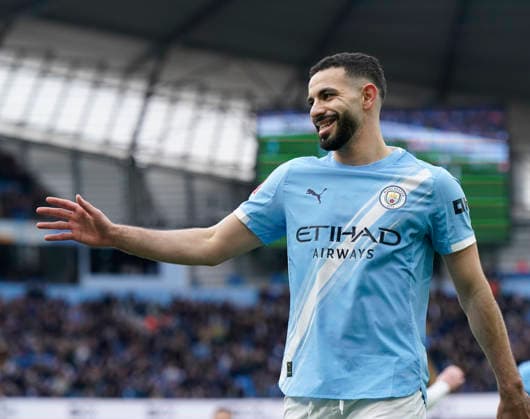 Manchester, England, 14th February 2026. Rayan Alt-Nouri of Manchester City celebrates the first goal during the Manchester City vs Salford City FA Cup fourth round match at the Etihad Stadium, Manchester. Picture credit should read: Andrew Yates Sportimage EDITORIAL USE ONLY. No use with unauthorised audio, video, data, fixture lists, club league logos or live services. Online in-match use limited to 120 images, no video emulation. No use in betting, games or single club league player publications. SPI_019_AY_Man_City_Salfordx SPI-4533-0021