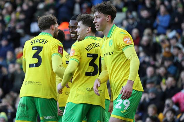 Norwich City v West Bromwich Albion Emirates FA Cup Paris Maghoma of Norwich celebrates scoring his side™s 1st goal during the Emirates FA Cup Fourth Round match at Carrow Road, Norwich 14 02 2026 Commissioned for use in Newsquest Norfolk titles only. All other titles fees apply. UK Newspapers OUT Copyright: xPaulxChestertonx FIL-22967-0072